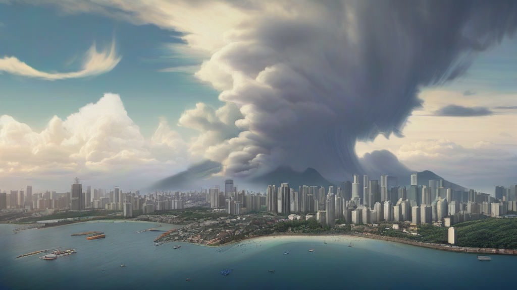 台风与雷暴：极端天气的双重交响曲